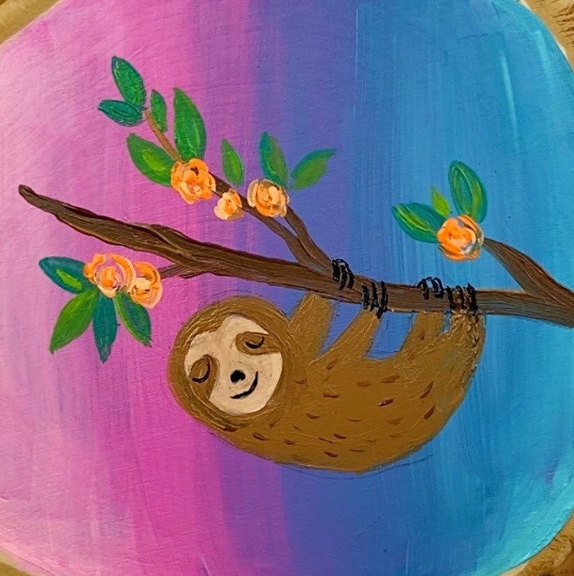 Easy Sloth Painting Tutorial