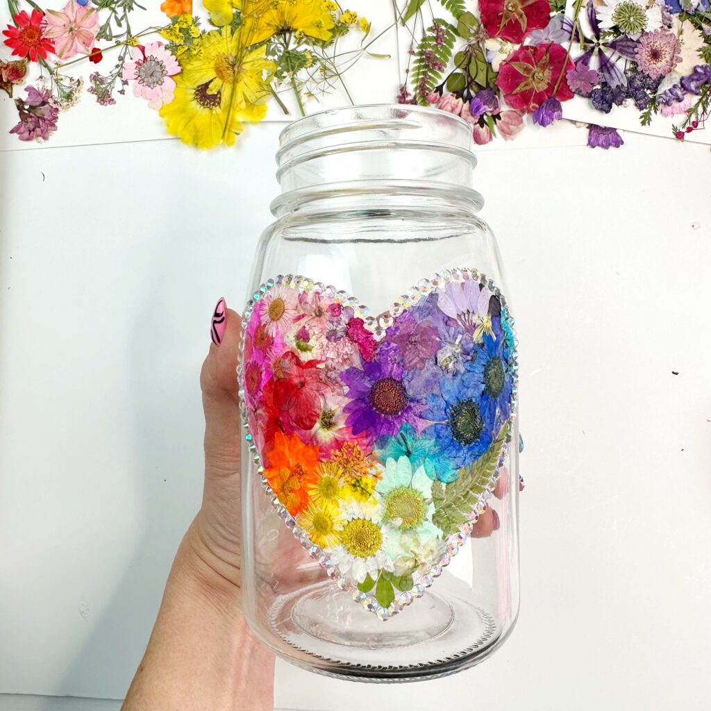 Pressed Flower Jar