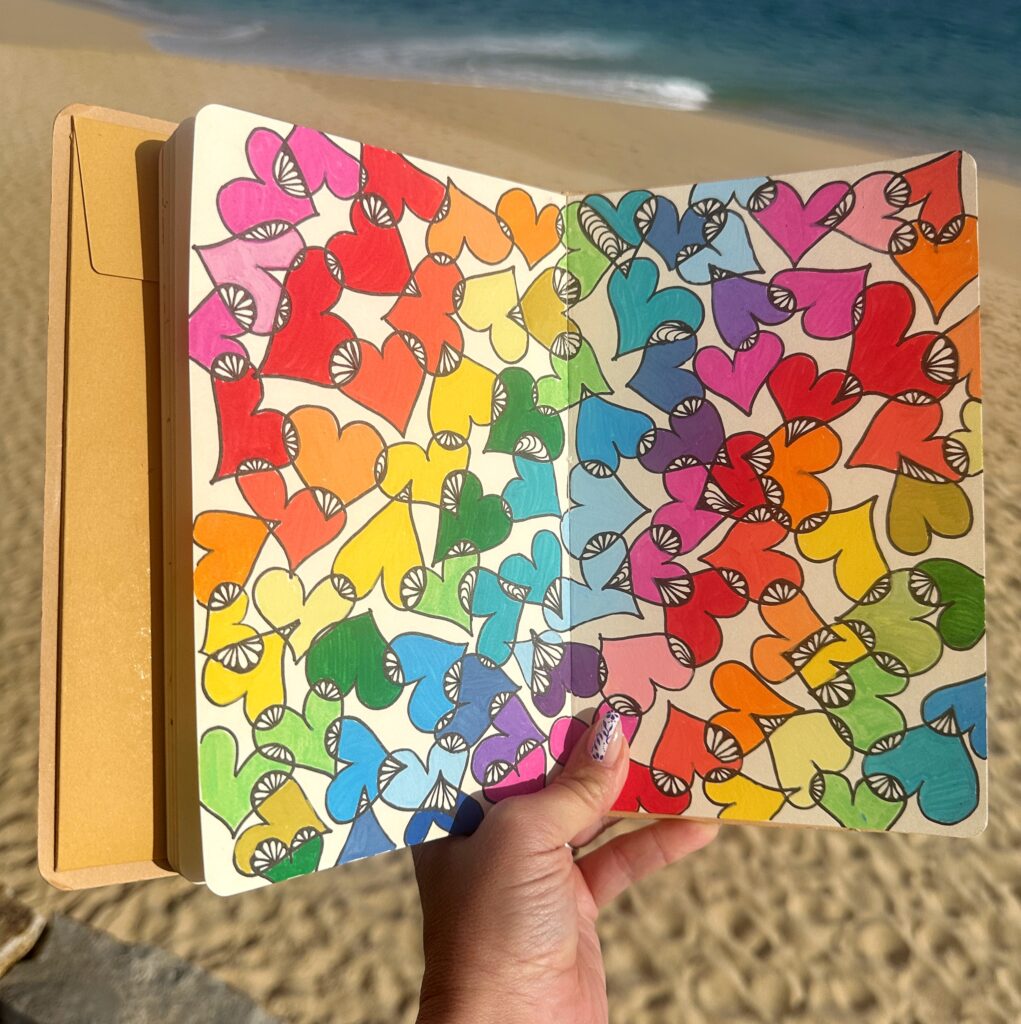 heart drawing pattern idea