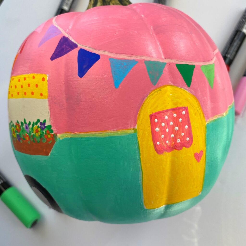 Details on the door of the camper