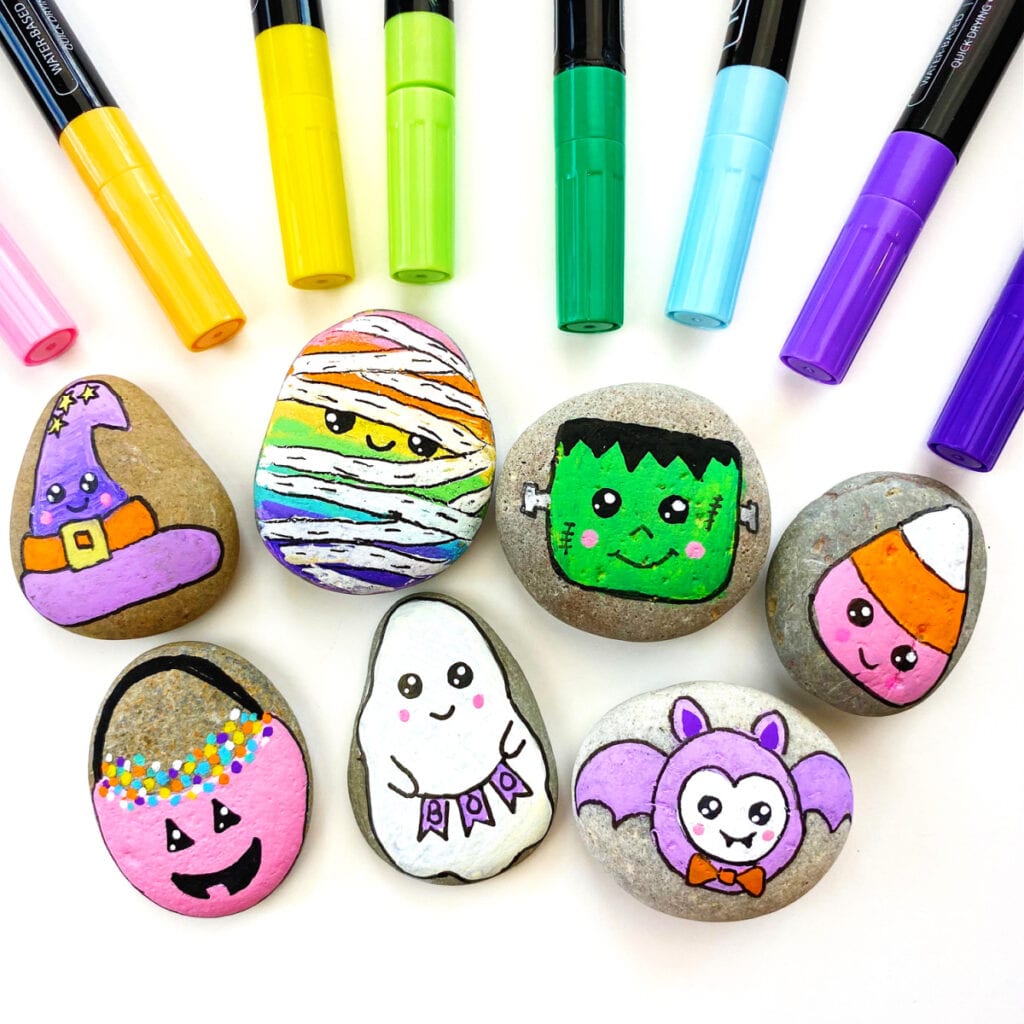 Halloween Painted Rocks 