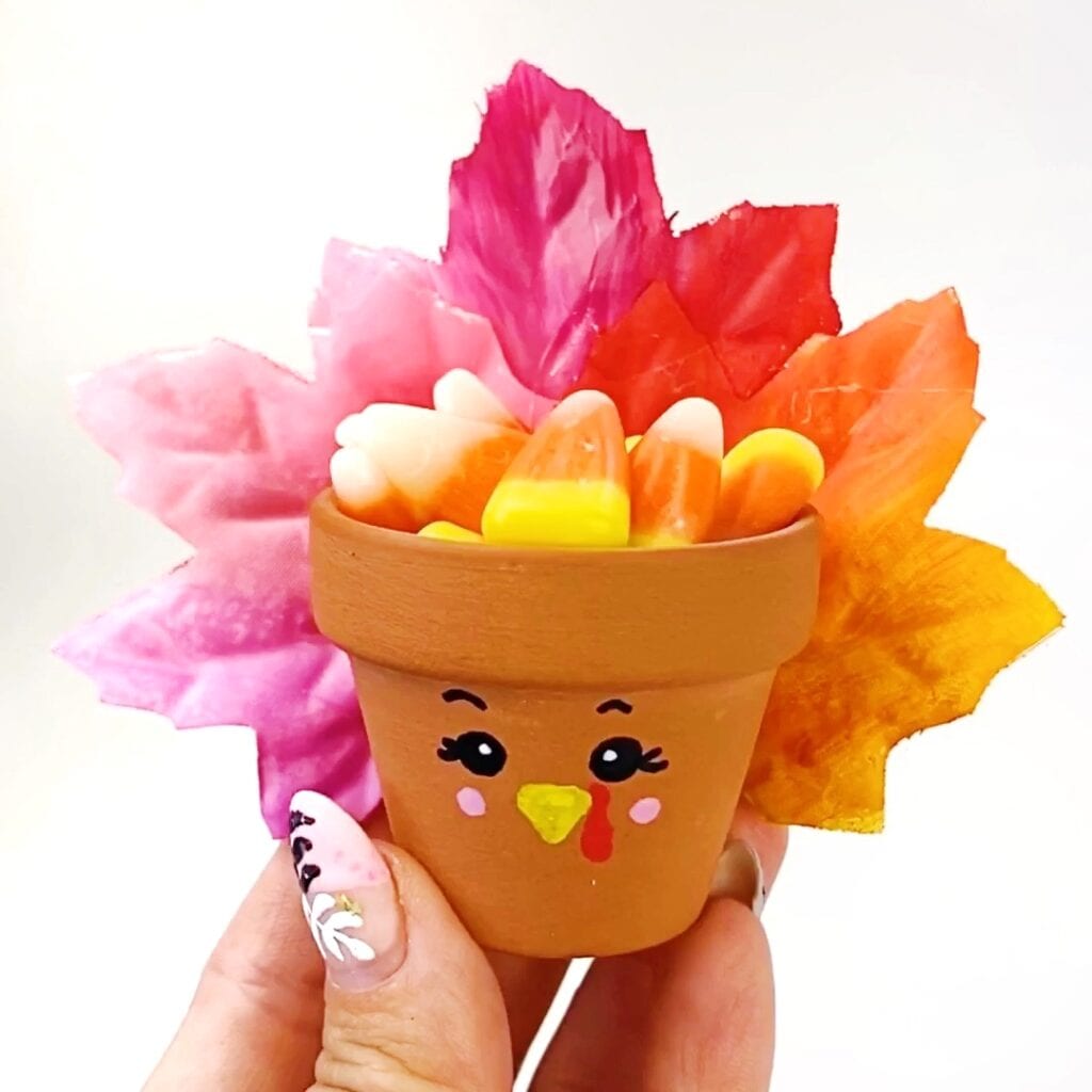 Flower Pot Turkey Craft for Thanksgiving