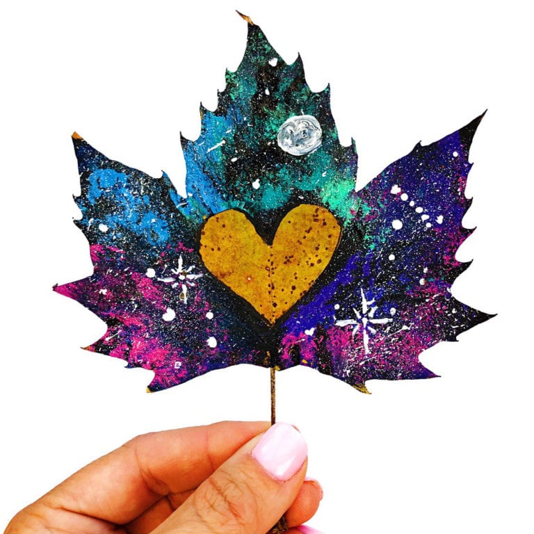 Galaxy Painted Leaves