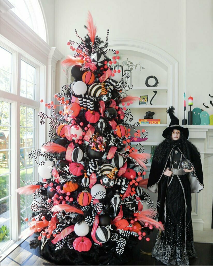 Halloween themed Christmas tree