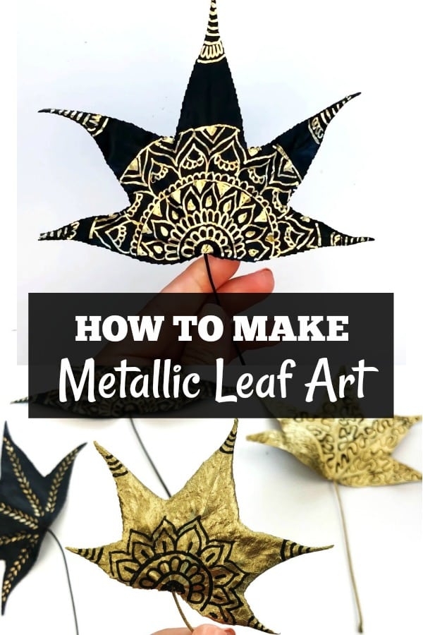 How to Make Metallic Leaf Art