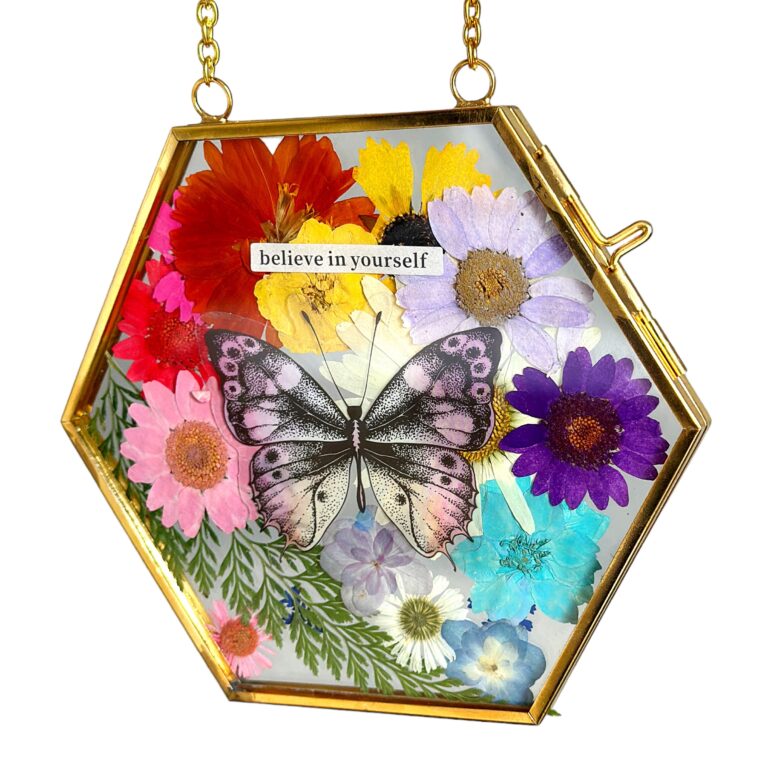 pressed flower frame craft