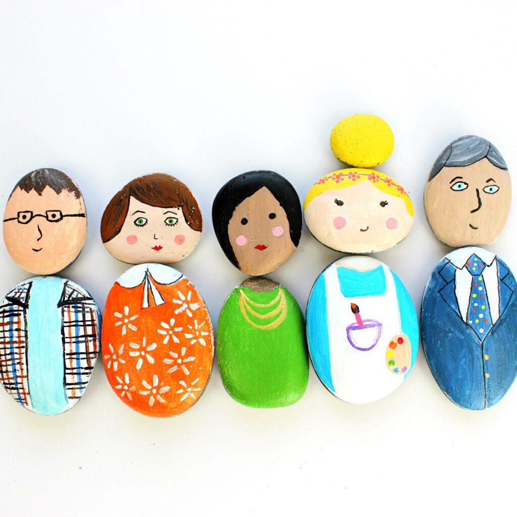 people painted rocks