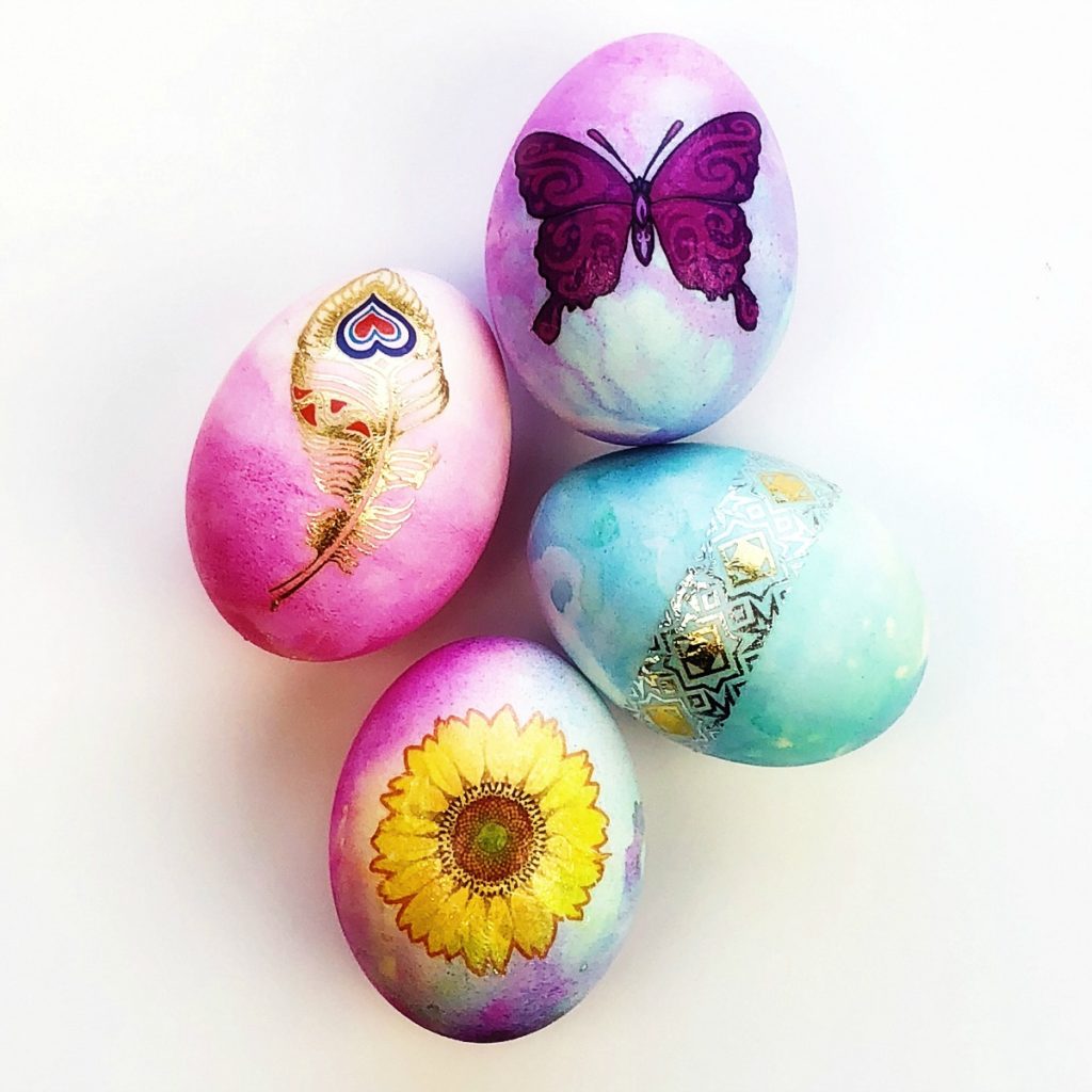 Temporary Tattoo Easter eggs craft