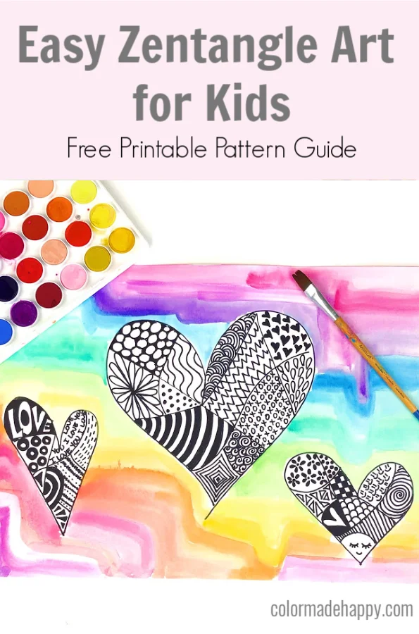 Easy Zentangle Art Lesson for Kids 