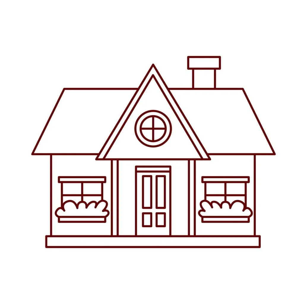 Step 9: Draw Round Upper Window & Add Details