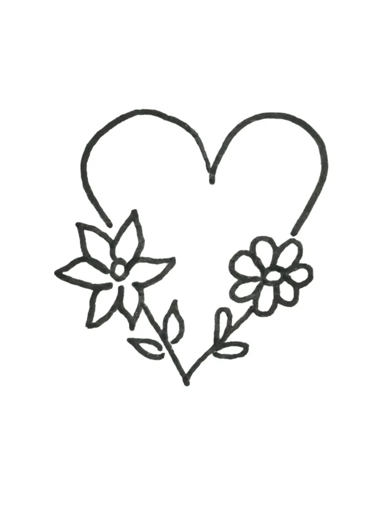 Flowers that turn into a heart.