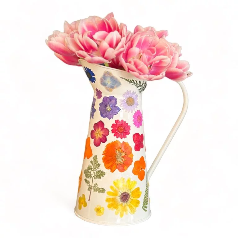 pressed flower vase